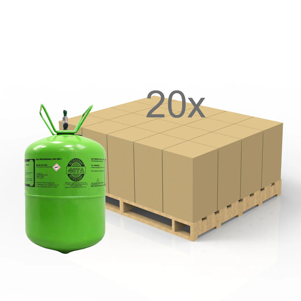 R407A Refrigerant 25 LBS HALF PALLET (20 Cylinders)