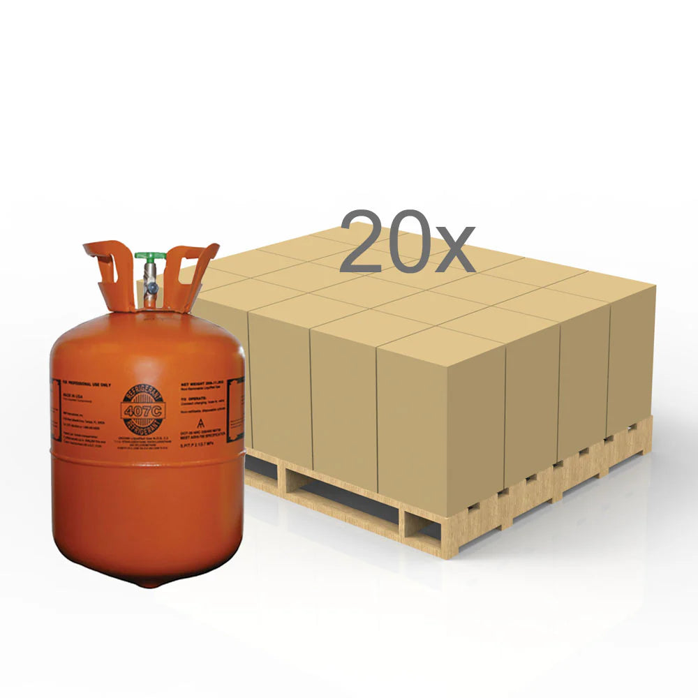 R407C Refrigerant 25 LB HALF PALLET (20 Cylinders)