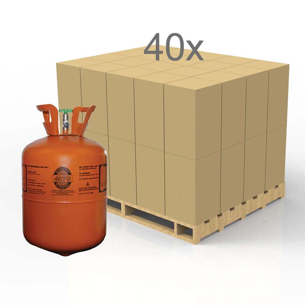 R407C Refrigerant 25 LB FULL PALLET (40 Cylinders)